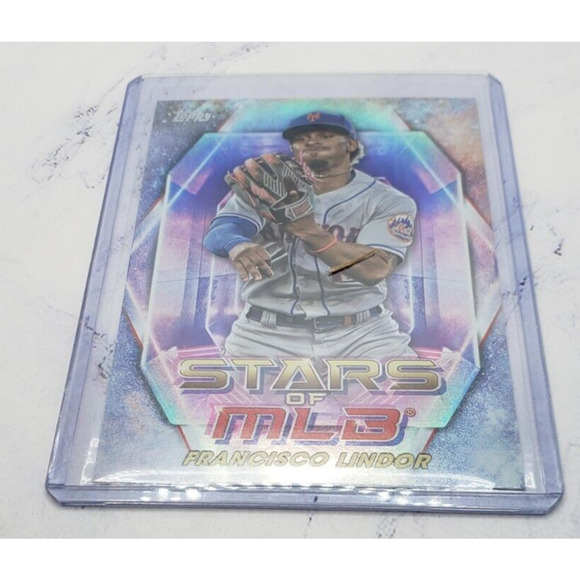 2023 Topps Series 1 Stars Of MLB #SMLB-28 Francisco Lindor New York Mets - Picture 3 of 4
